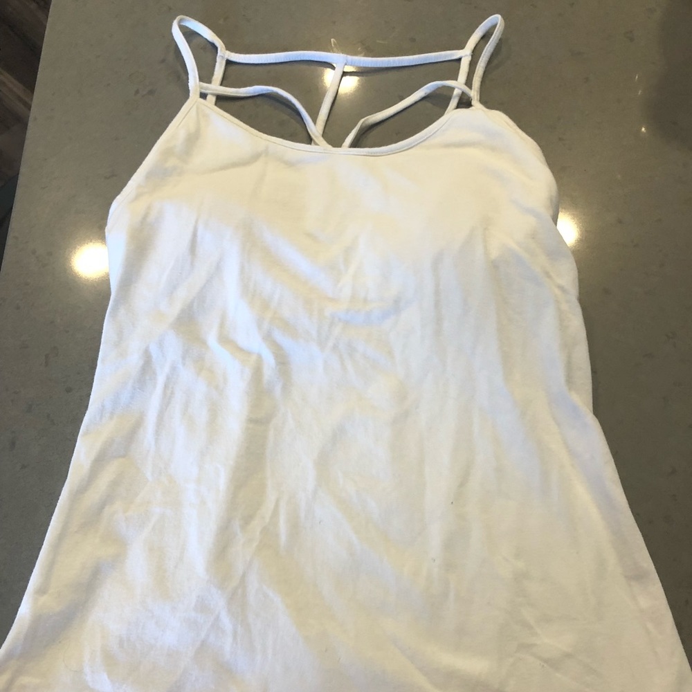 White built in bra top